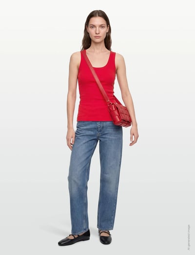 FREE/QUENT FQHI-TOP - Ärmellose Tops - TRUE RED / red
