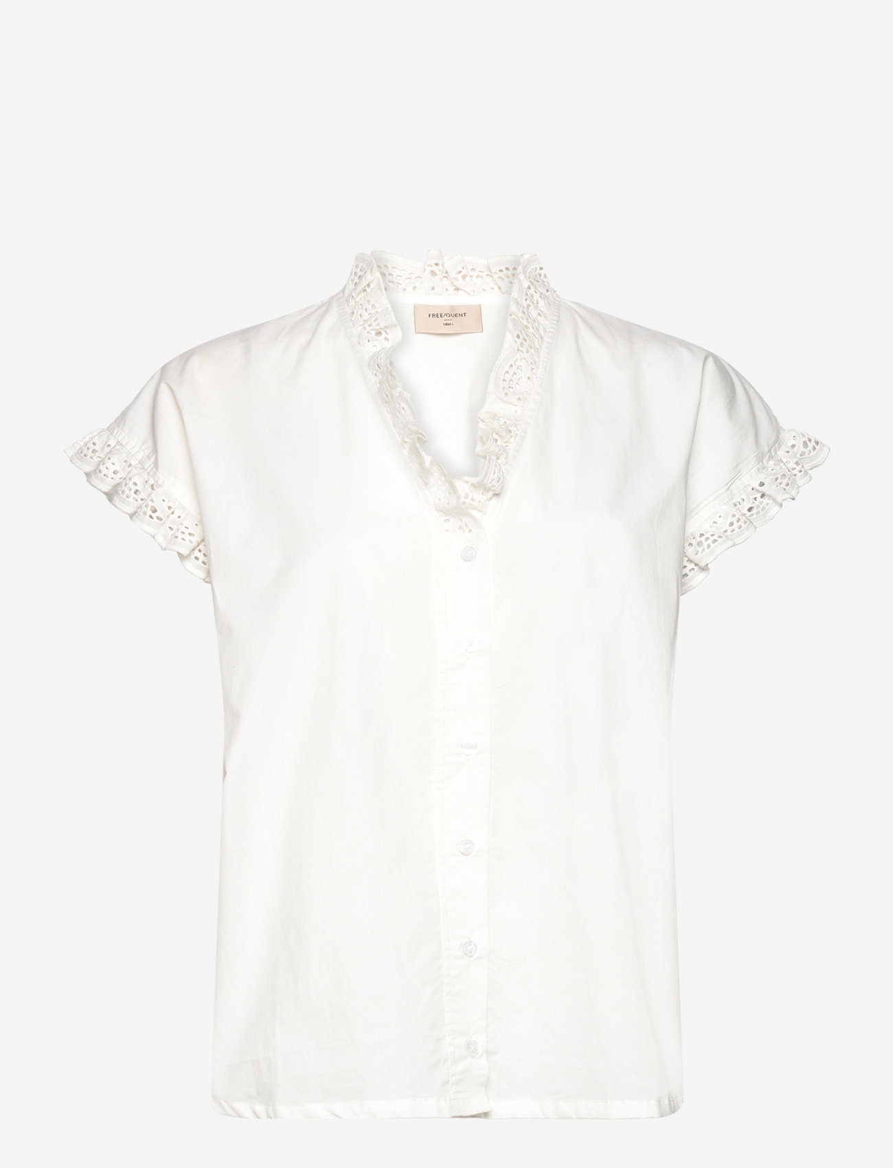 FREE/QUENT - Blouse - kurzämlige blusen - off-white - 0