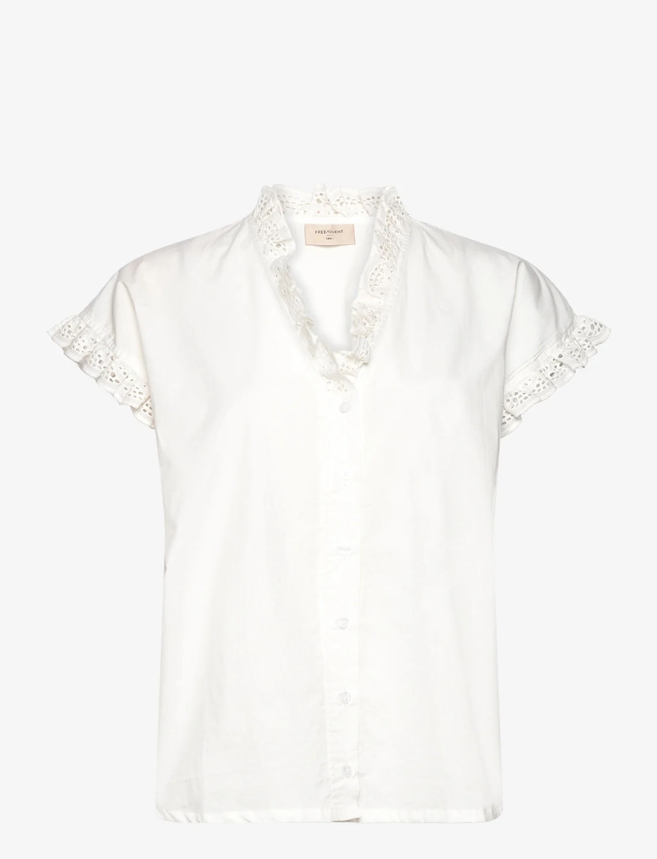 FREE/QUENT - FQRAVNA-BLOUSE - blouses korte mouwen - off-white - 0