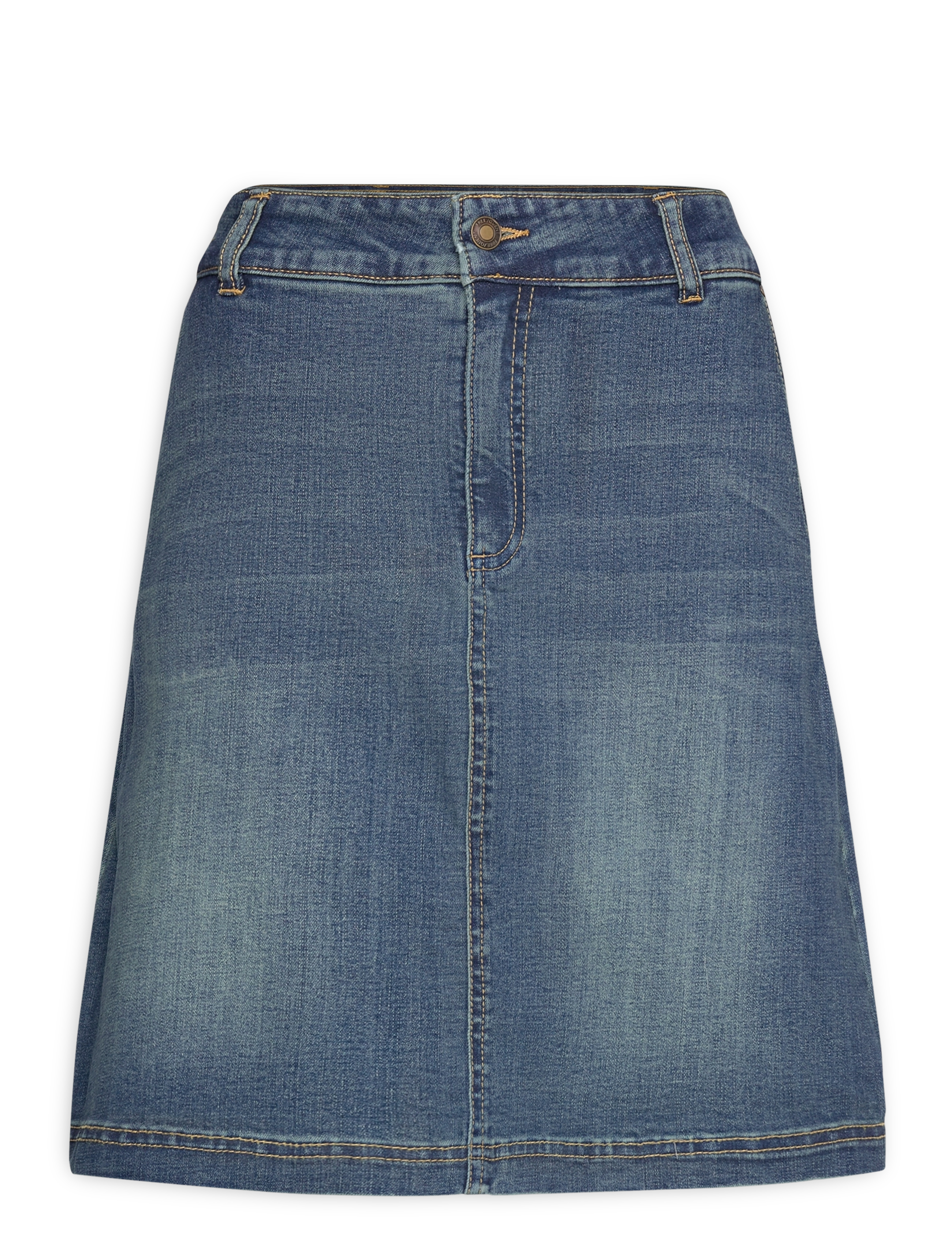 FREE/QUENT FQHARLOW-SKIRT - Nederdele - MEDIUM BLUE DENIM / blue