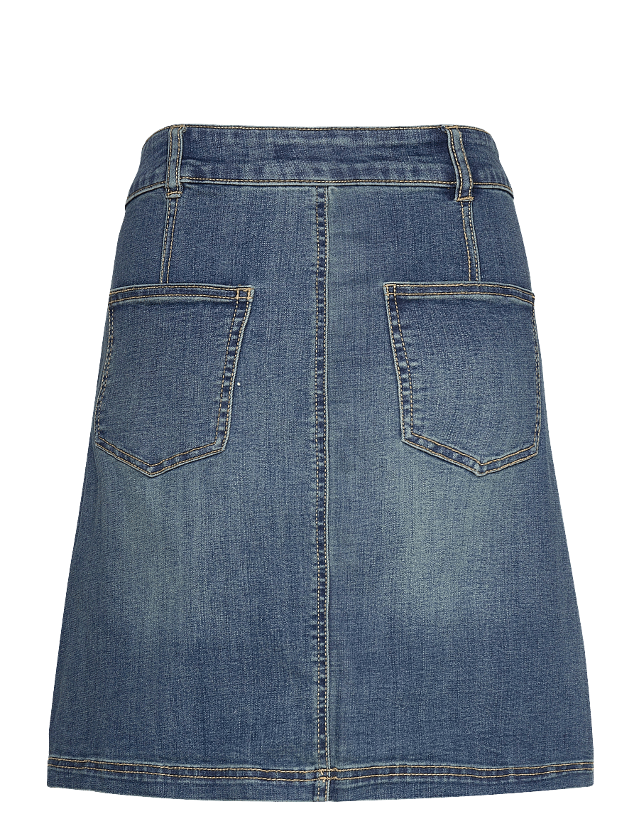 FREE/QUENT - FQHARLOW-SKIRT - korte nederdele - medium blue denim - 2