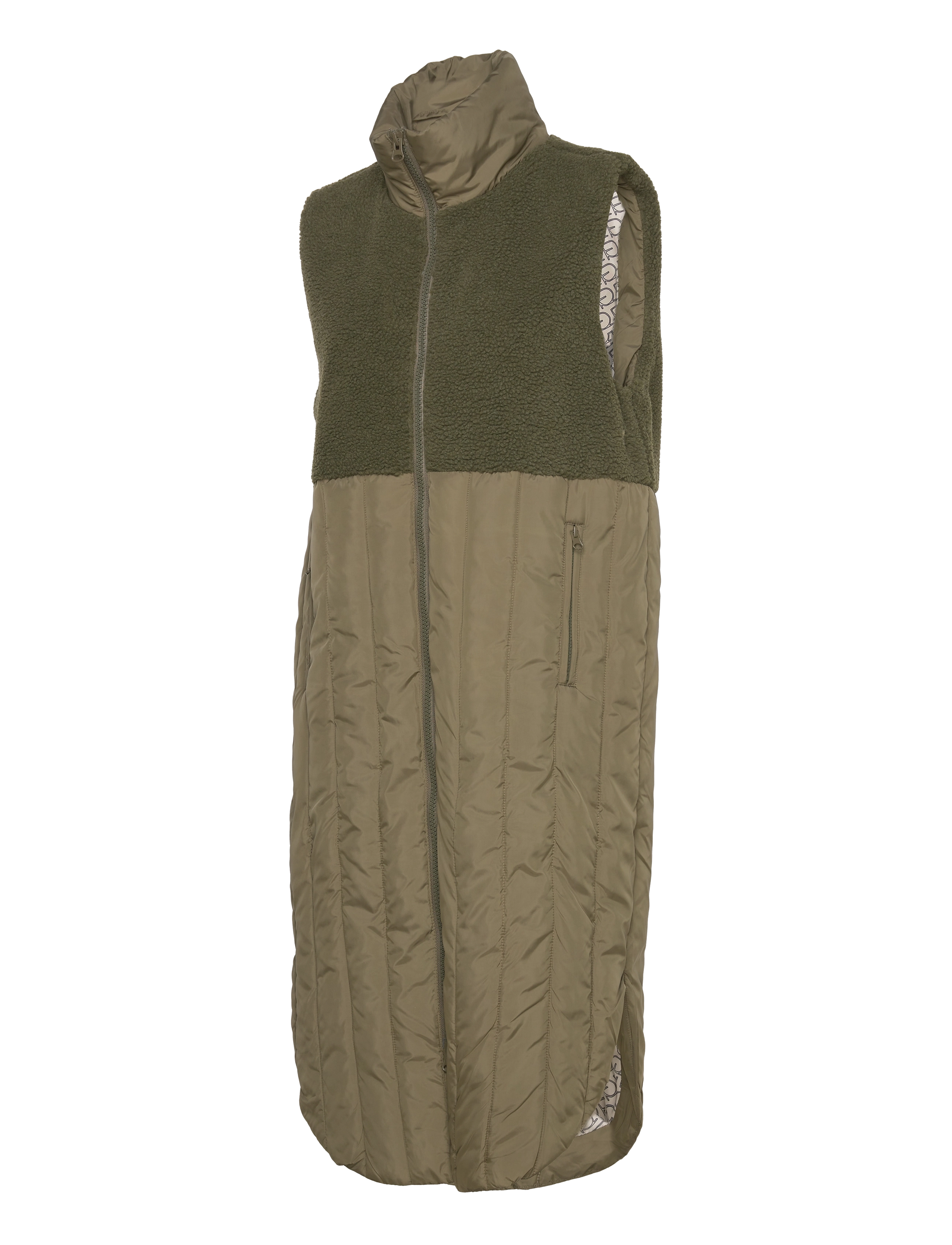 FREE/QUENT - FQOLGA-WAISTCOAT - overtøj - olive night - 2