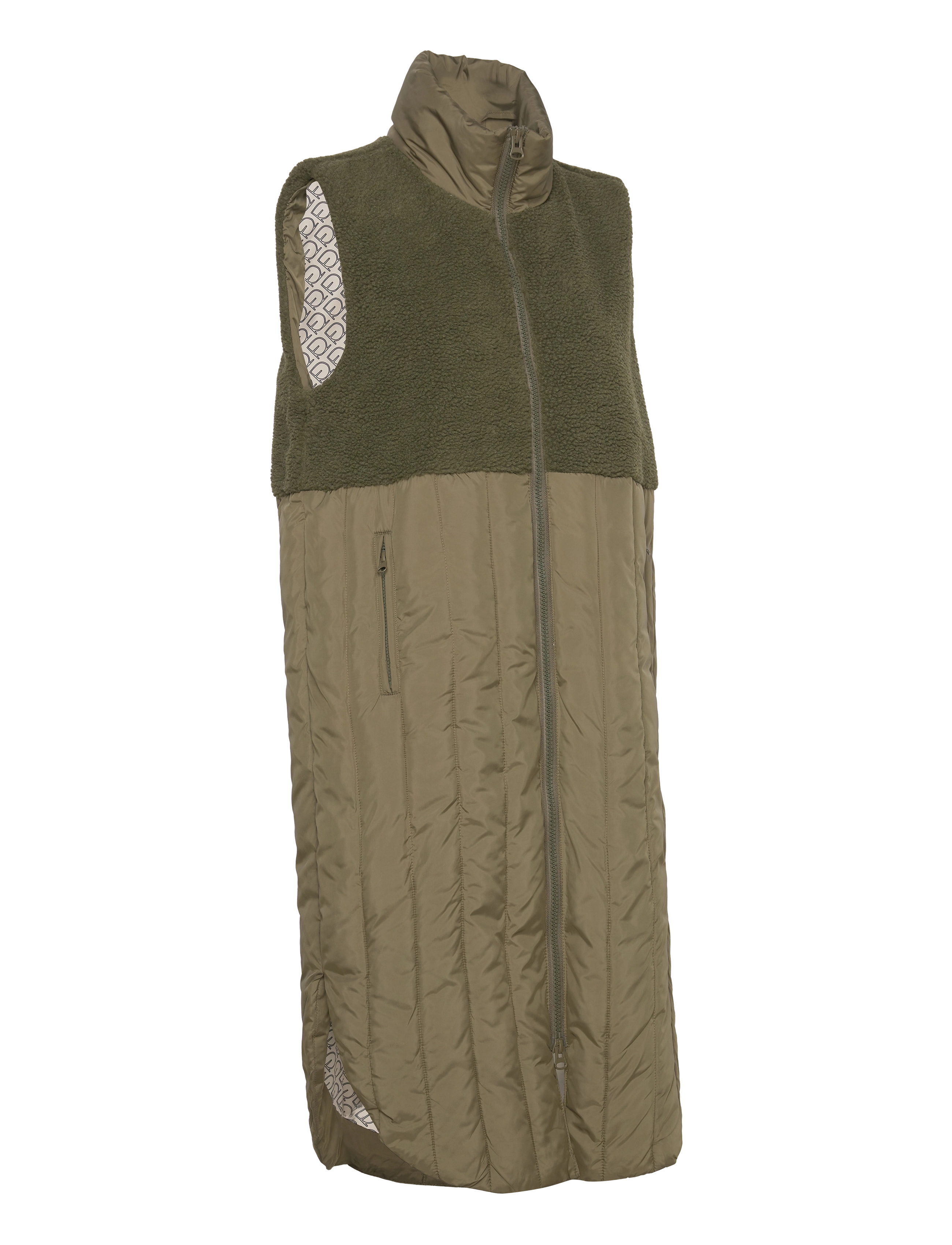 FREE/QUENT - FQOLGA-WAISTCOAT - overtøj - olive night - 3