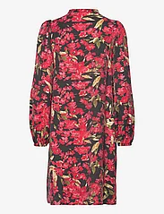 FREE/QUENT - FQTUALIPA-DRESS - shirt dresses - black w. rococco red - 1