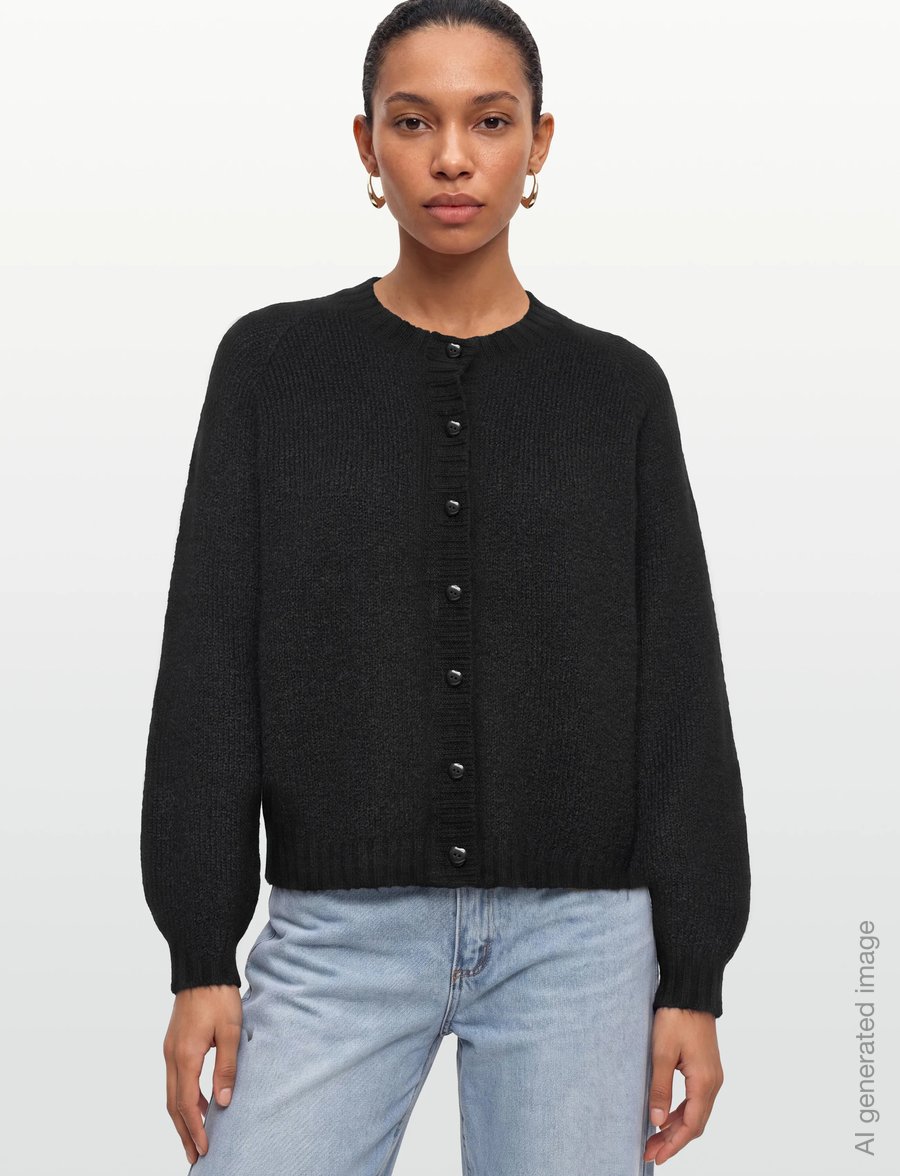 FREE/QUENT - FQLOUISA-CAR - strickjacken - black - 3