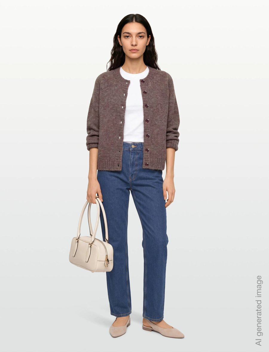 FREE/QUENT - FQLOUISA-CAR - cardigans - coffee bean melange - 0