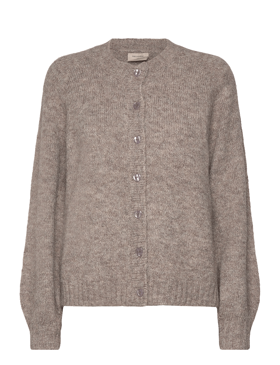 FREE/QUENT - FQLOUISA-CAR - strickjacken - desert taupe melange - 1