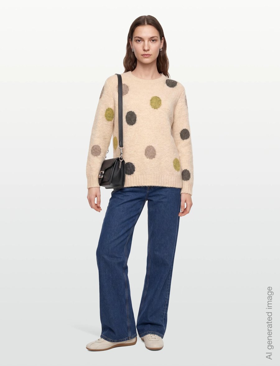 FREE/QUENT - FQLOUISA-PULLOVER - pullover - moonbeam mel w a. bronze mel - 0