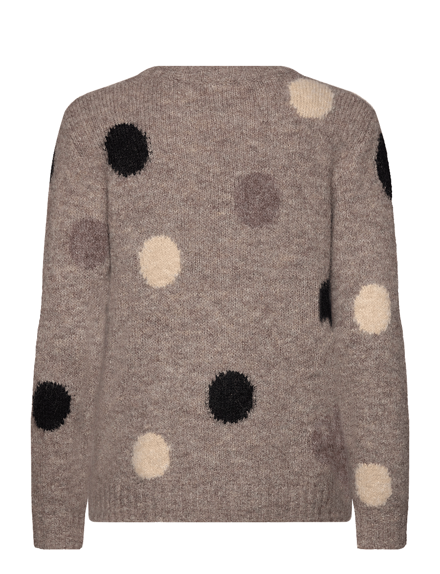 FREE/QUENT - FQLOUISA-PULLOVER - pullover - desert taupe mel. w. black - 2