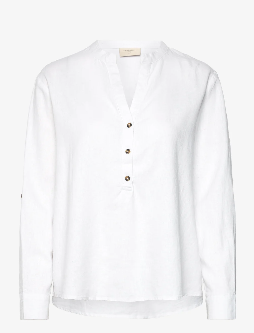 FREE/QUENT - FQLAVA-SHIRT - leinenhemden - brilliant white - 1