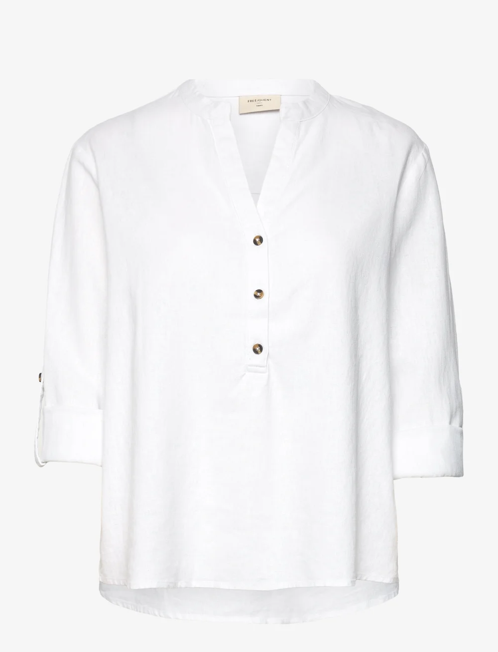 FREE/QUENT - FQLAVA-SHIRT - leinenhemden - brilliant white - 3