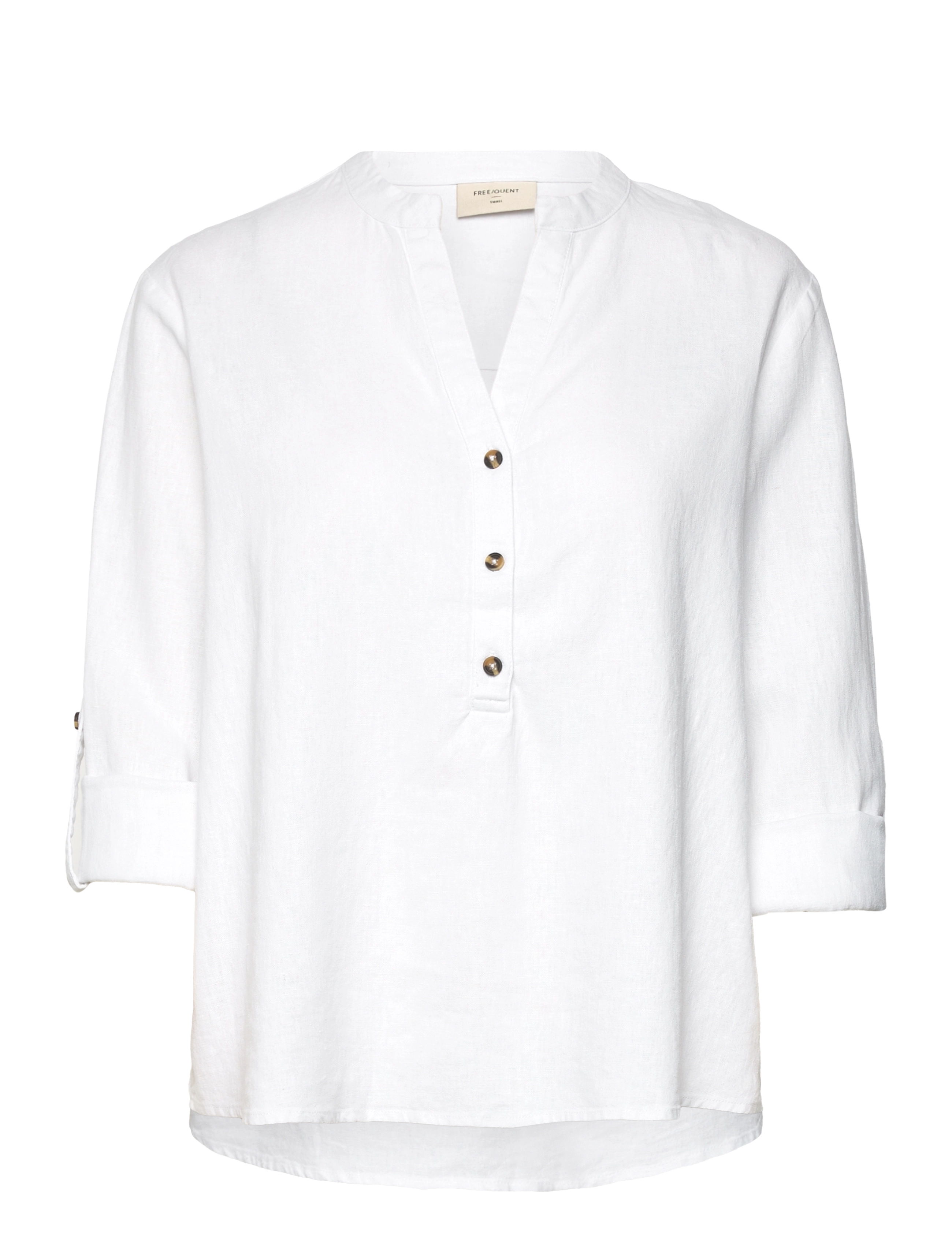 FREE/QUENT - FQLAVA-SHIRT - linnen overhemden - brilliant white - 3
