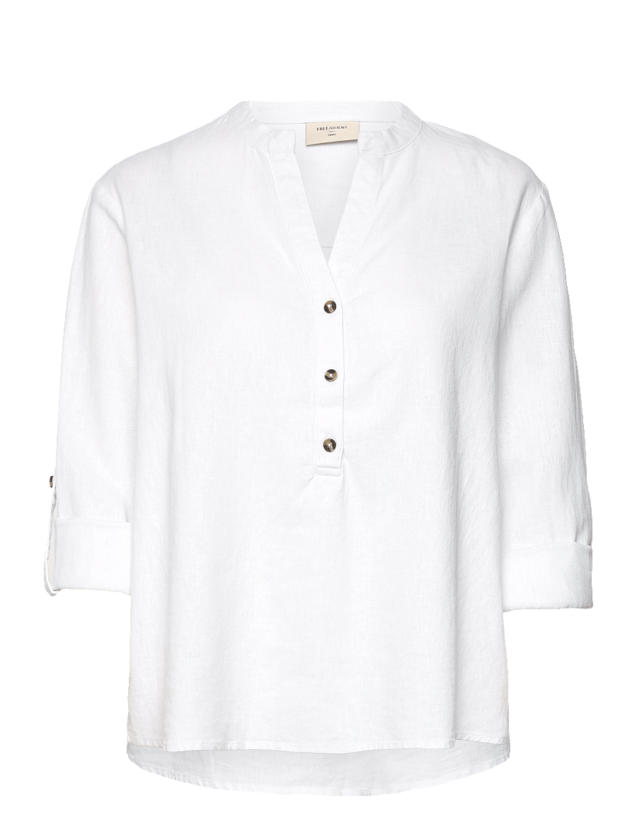 FREE/QUENT - FQLAVA-SHIRT - leinenhemden - brilliant white - 3