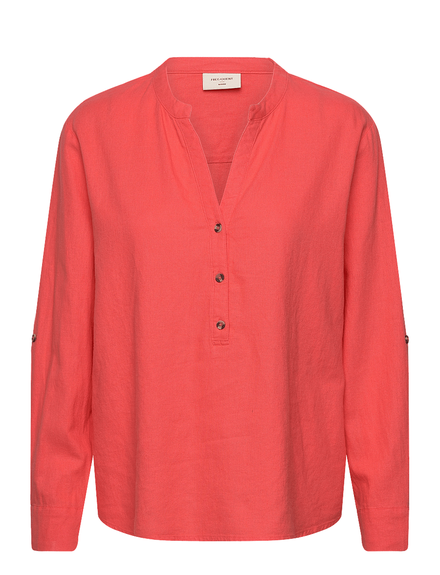 FREE/QUENT - FQLAVA-SHIRT - hørskjorter - hot coral - 0