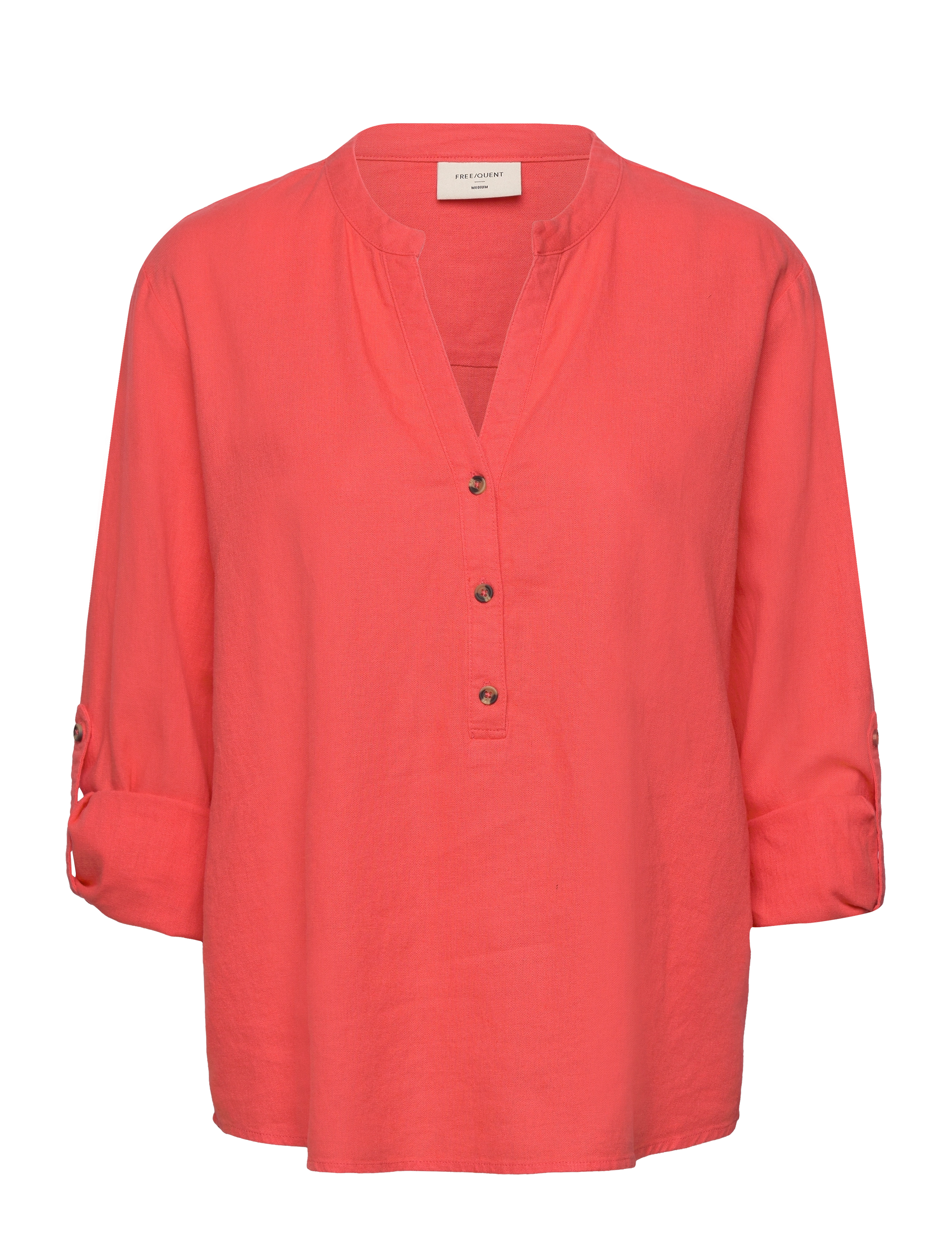 FREE/QUENT - FQLAVA-SHIRT - leinenhemden - hot coral - 2