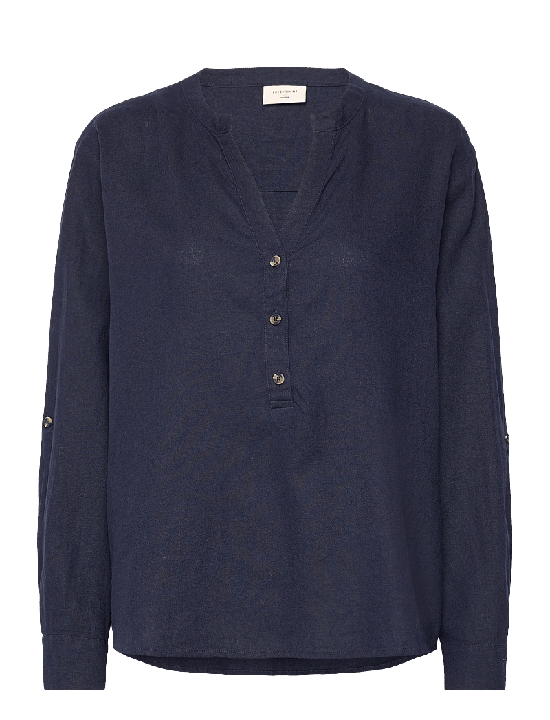 FREE/QUENT - FQLAVA-SHIRT - linased särgid - navy blazer - 0