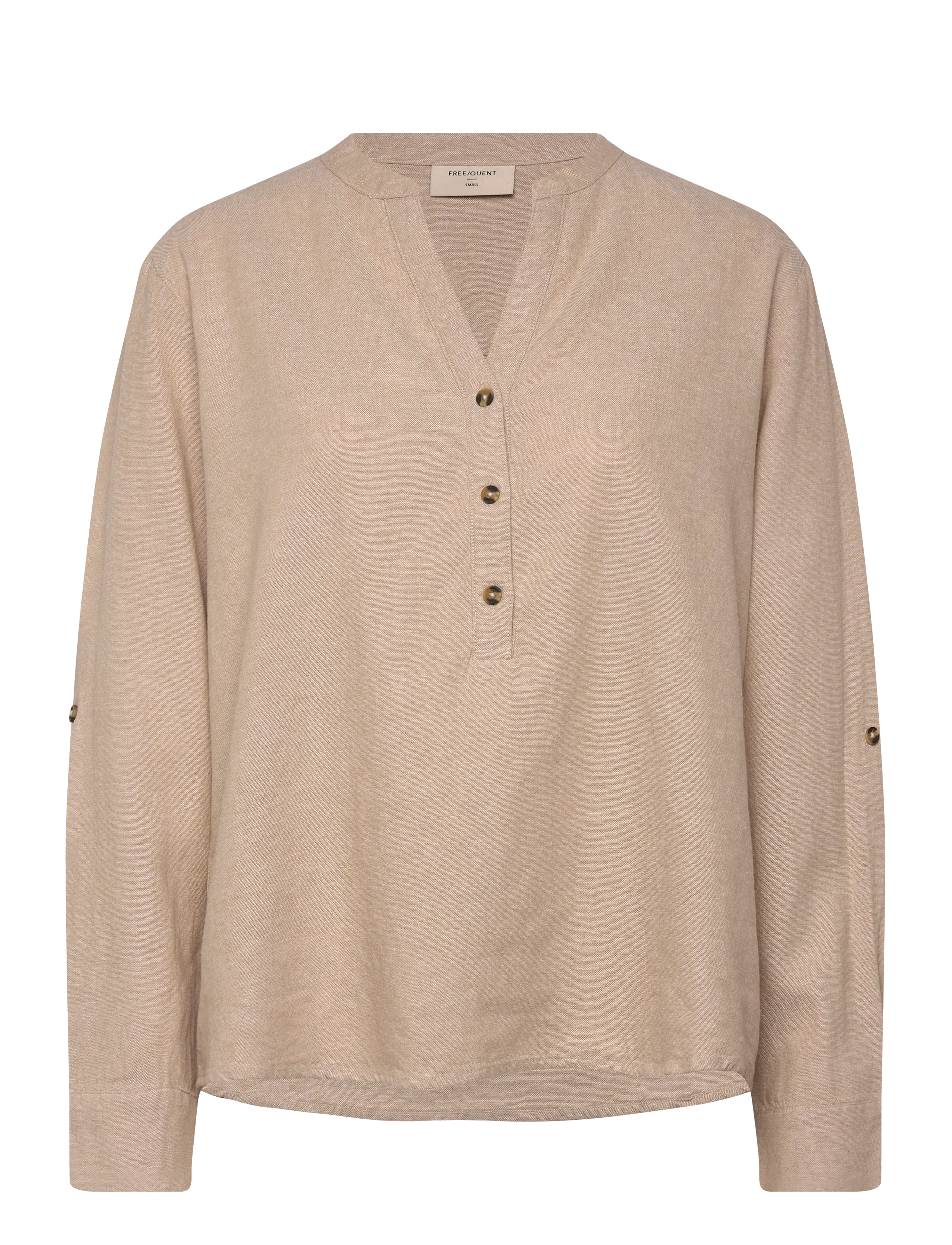 FREE/QUENT FQLAVA-SHIRT - Vaatteet - SAND MELANGE / beige