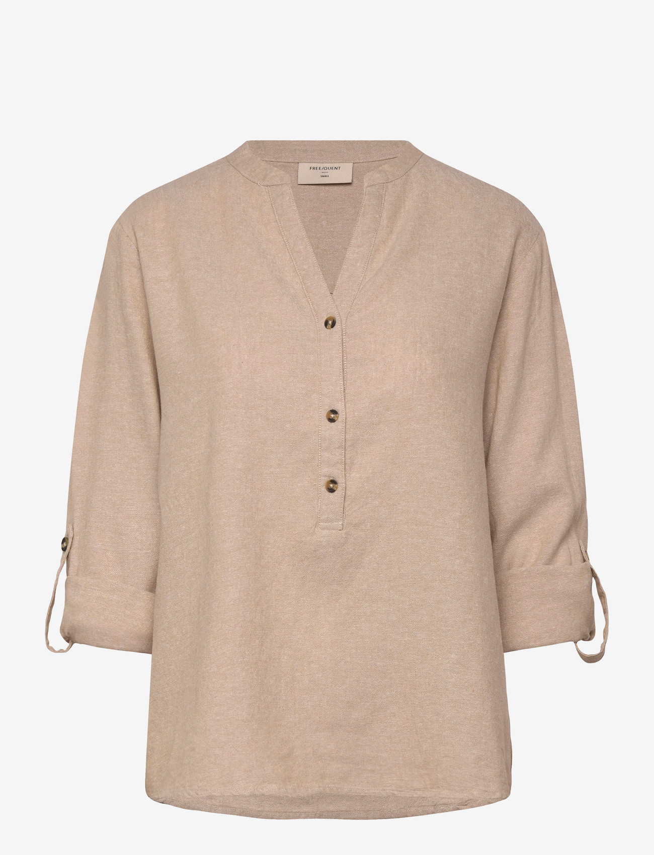 FREE/QUENT - FQLAVA-SHIRT - linneskjortor - sand melange - 1