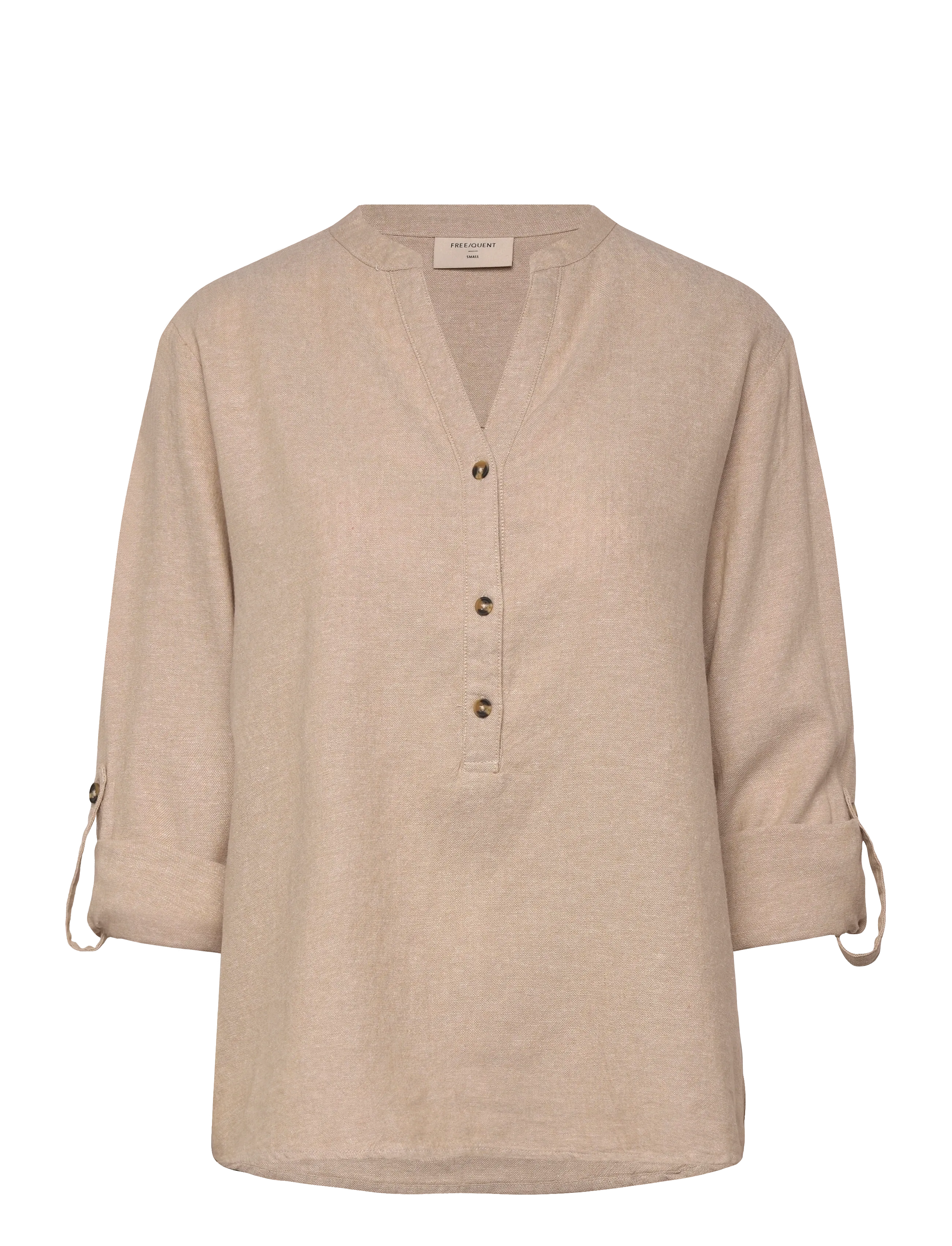 FREE/QUENT - FQLAVA-SHIRT - linskjorter - sand melange - 1