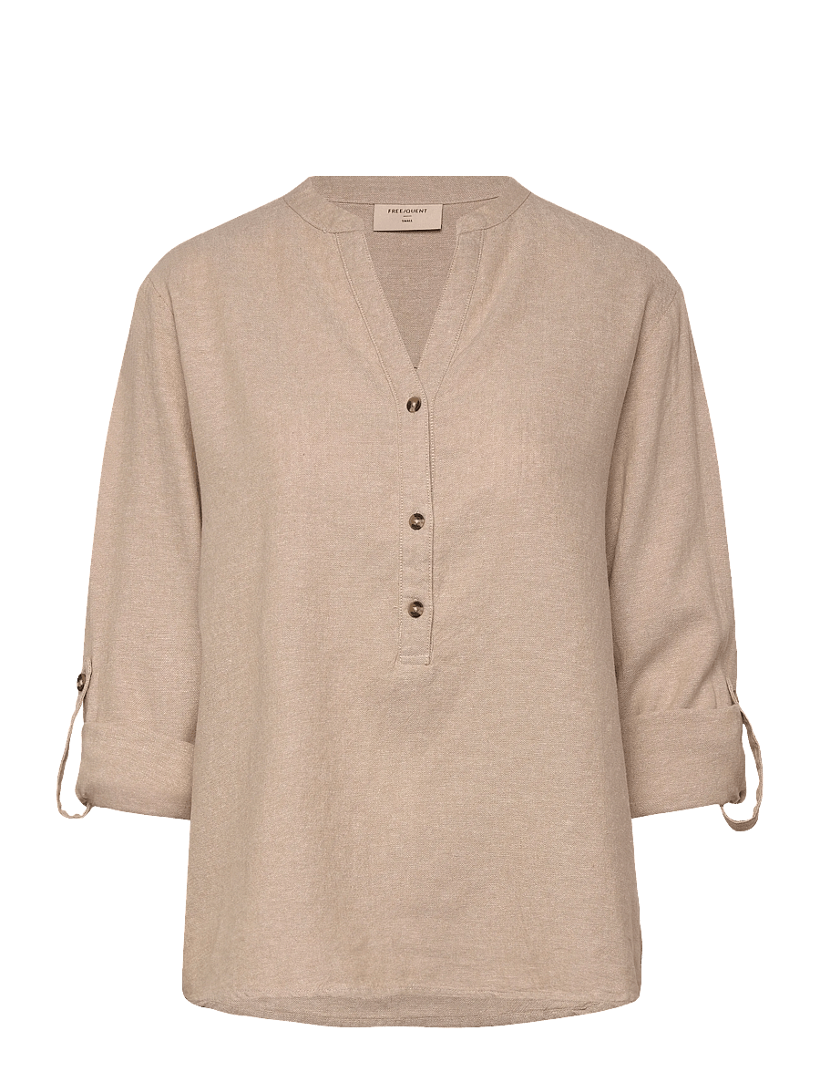 FREE/QUENT - FQLAVA-SHIRT - linen shirts - sand melange - 2