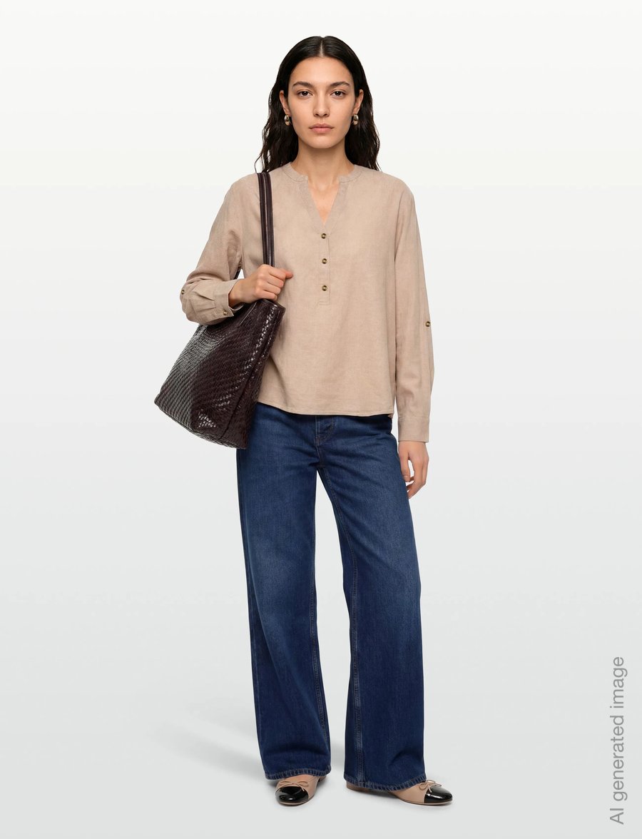 FREE/QUENT - FQLAVA-SHIRT - linen shirts - sand melange - 0
