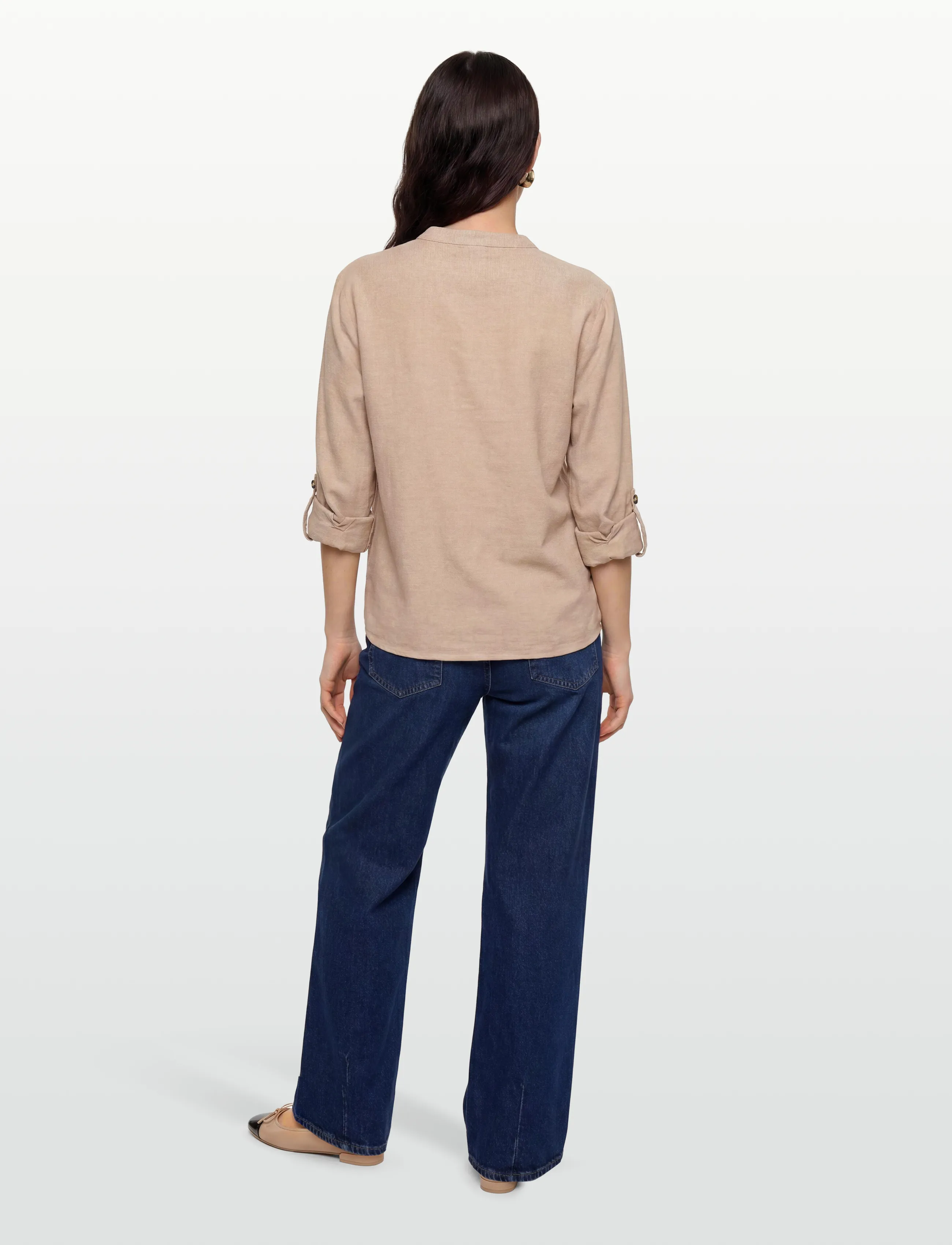 FREE/QUENT - FQLAVA-SHIRT - linneskjortor - sand melange - 5