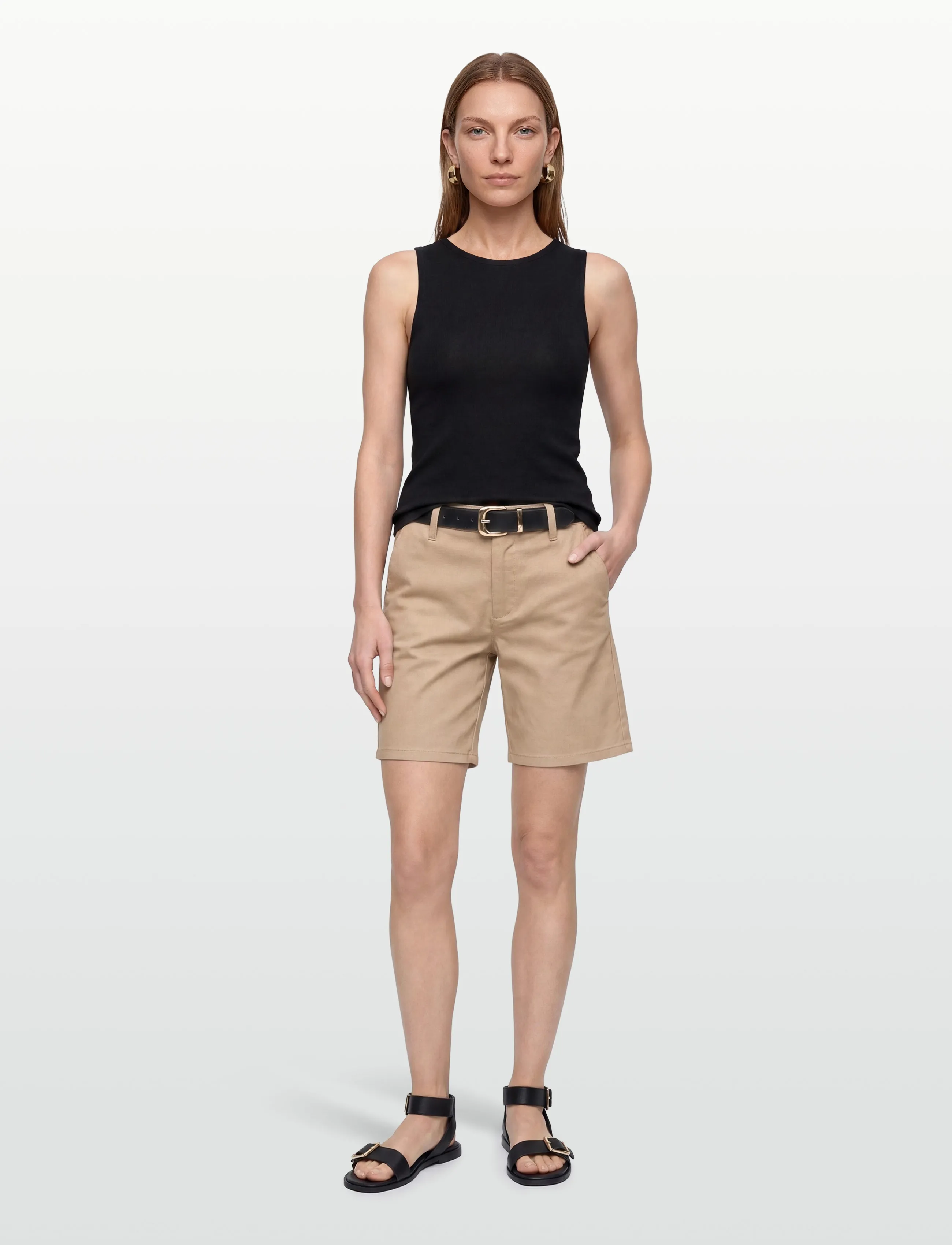 FREE/QUENT Fqrex-Shorts, Kvinder, Shorts, Beige, Str: XXL