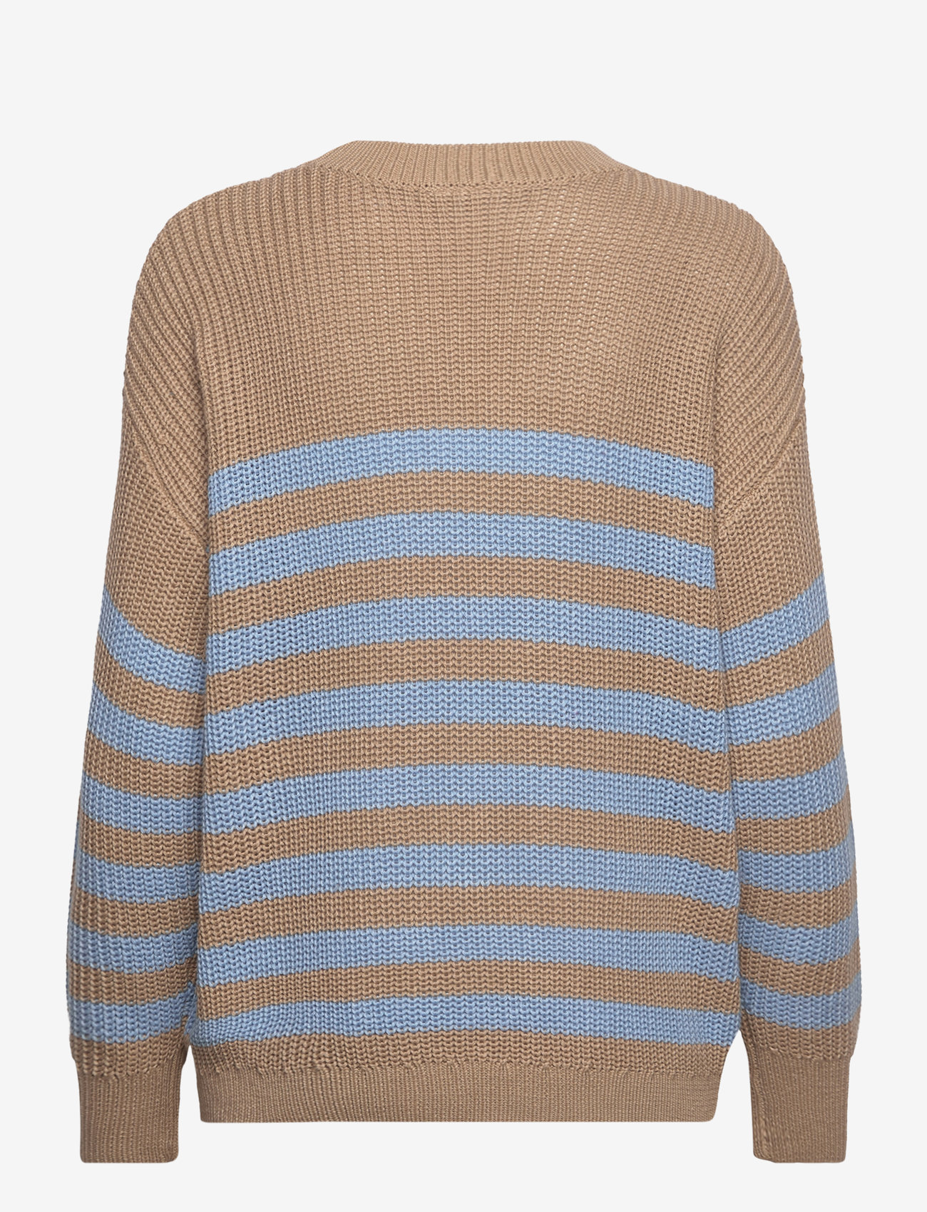 FREE/QUENT - FQIBEN-PULLOVER - efterårstøj - desert taupe w. chambray blue - 1