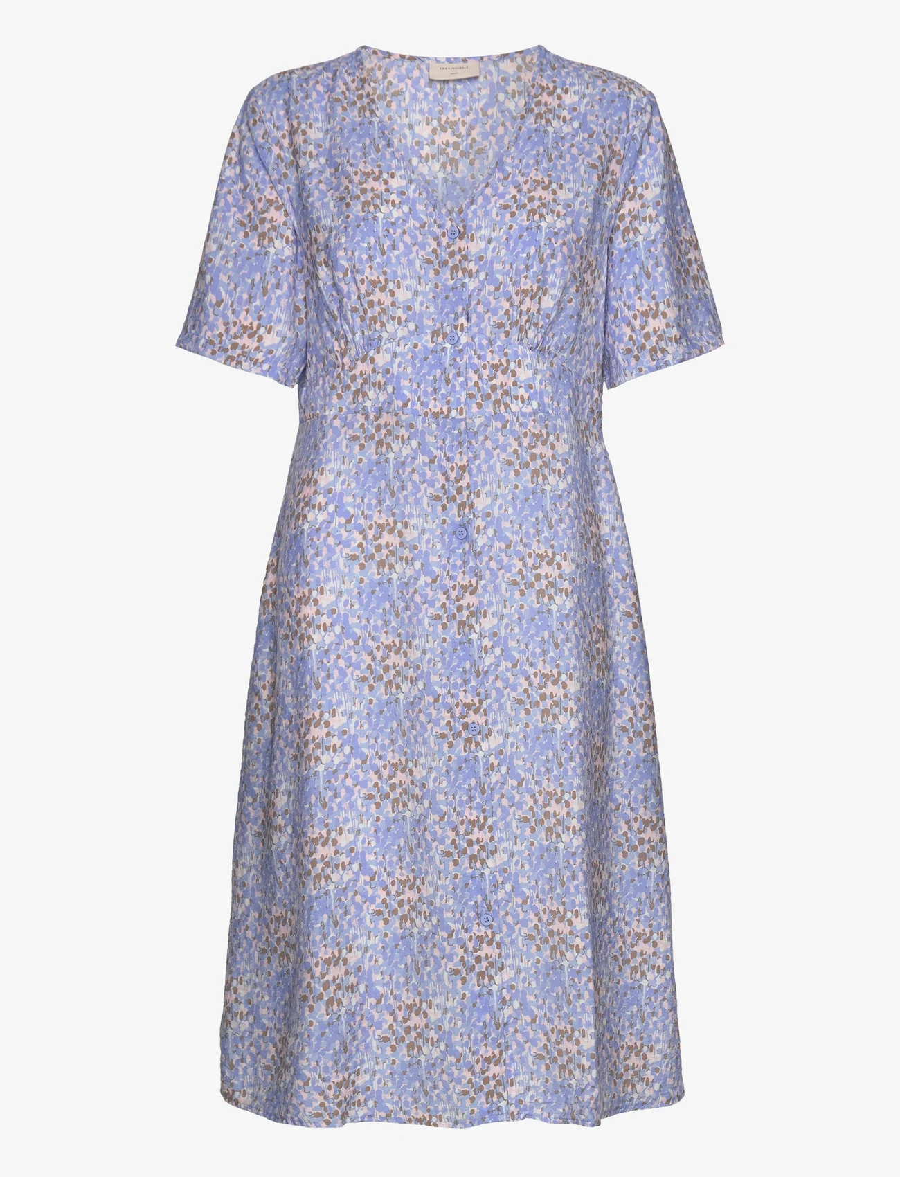 FREE/QUENT - FQCAREY-DRESS - summer dresses - chambray blue w. navy blazer - 0