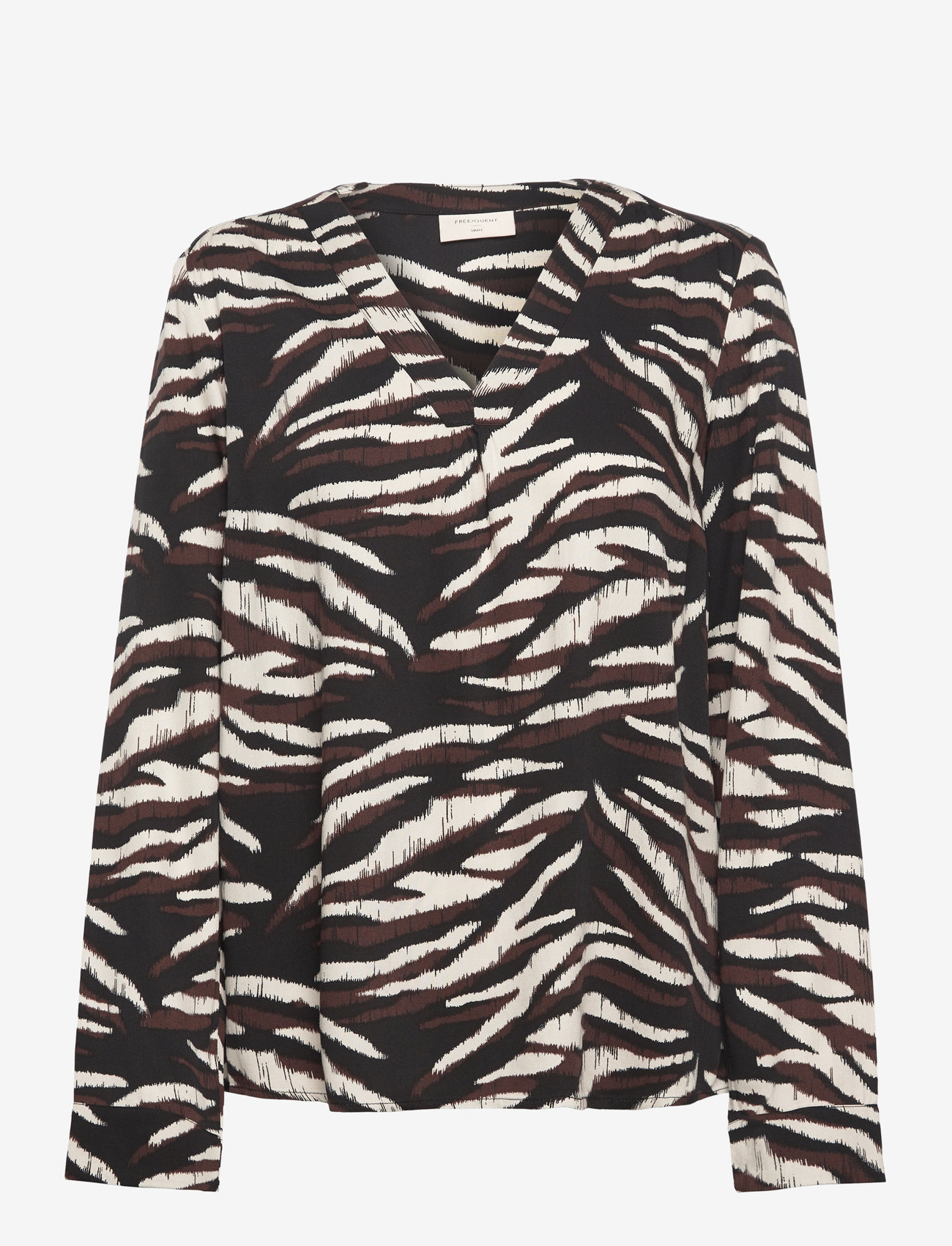 FREE/QUENT - FQCAMELI-BLOUSE - langærmede bluser - black w. moonbeam - 1