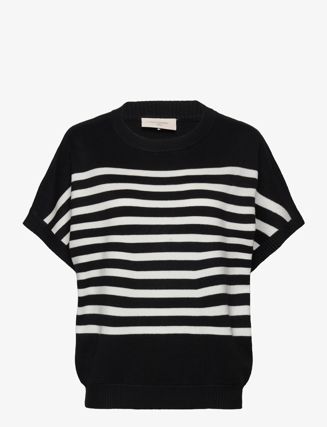 FREE/QUENT - FQANI-PULLOVER - jumpers - black w. off-white - 0