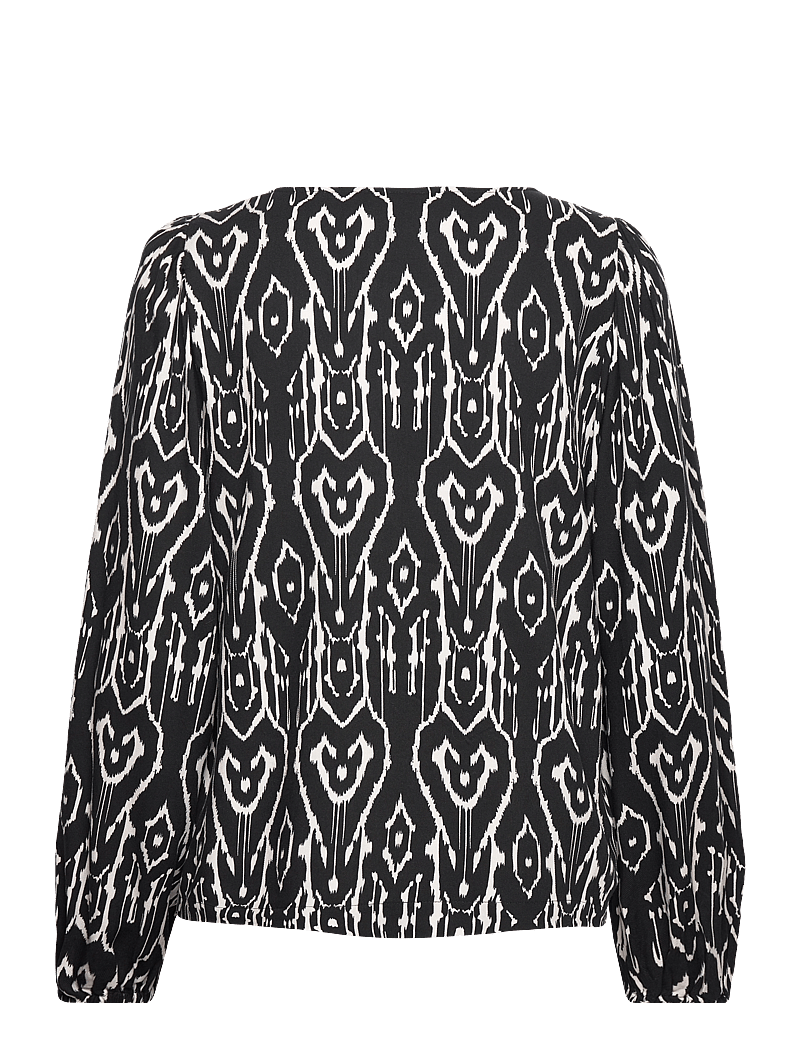 FREE/QUENT - FQTIRI-BLOUSE - langærmede bluser - black w. off-white - 1