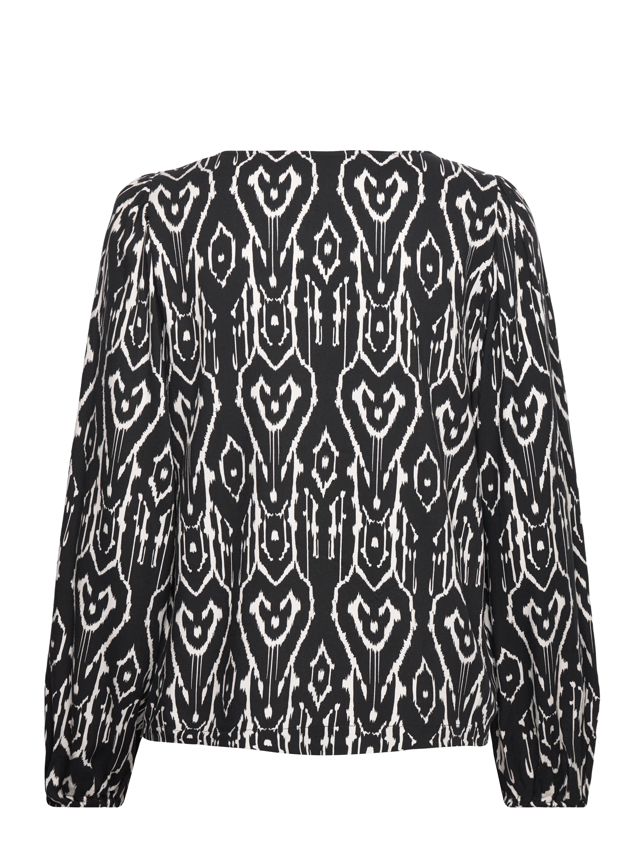 FREE/QUENT - FQTIRI-BLOUSE - palaidinės ilgomis rankovėmis - black w. off-white - 1