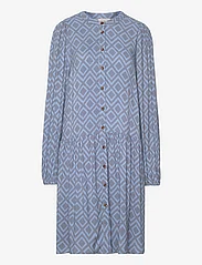 FREE/QUENT - FQBLIE-DRESS - shirt dresses - azure blue w. burnt henna - 0