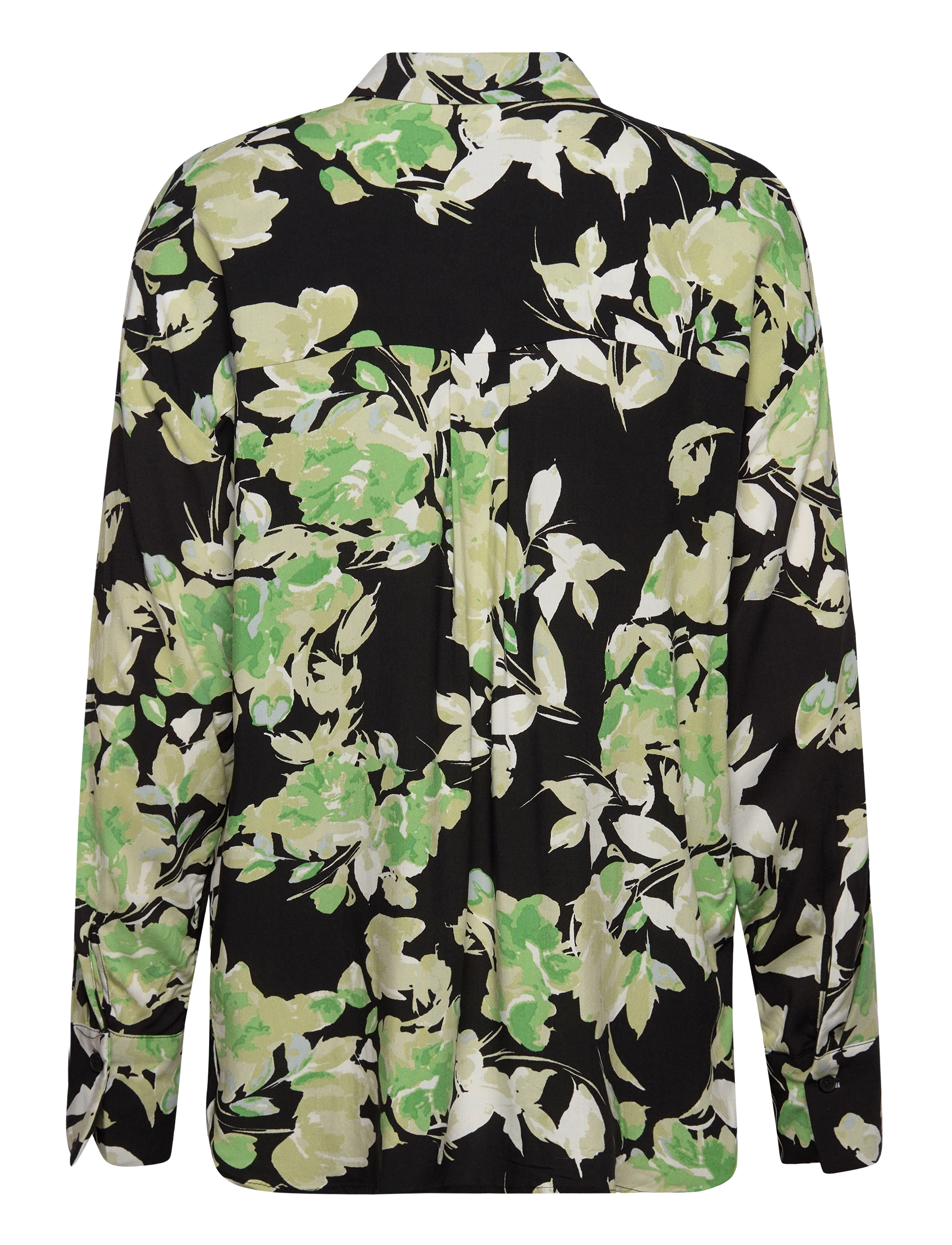 FREE/QUENT - FQMISON-SHIRT - black w. piquant green - 1
