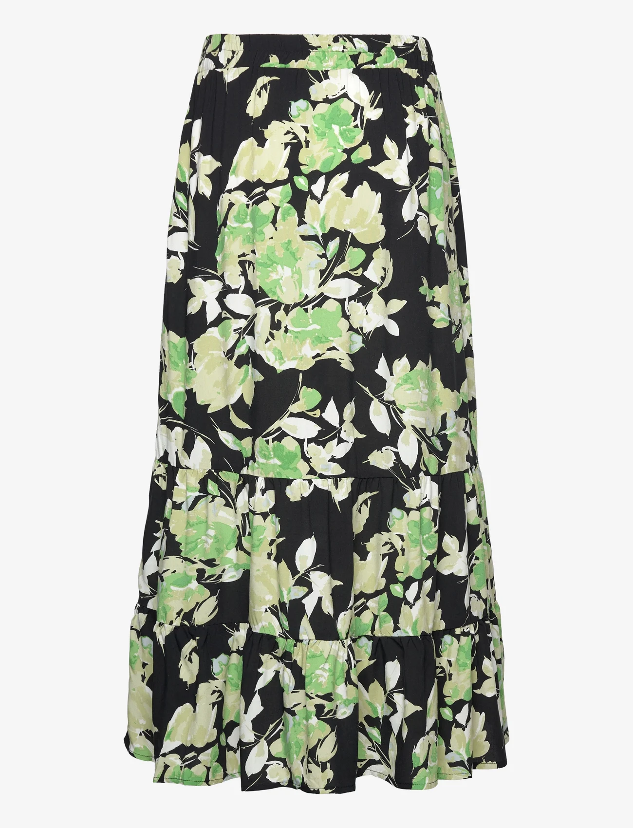 FREE/QUENT - FQMISON-SKIRT - maxi skirts - black w. piquant green - 1