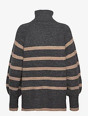FREE/QUENT - FQSILA-PULLOVER - megztiniai su aukšta apykakle - dark grey ml w desert taupe ml - 1