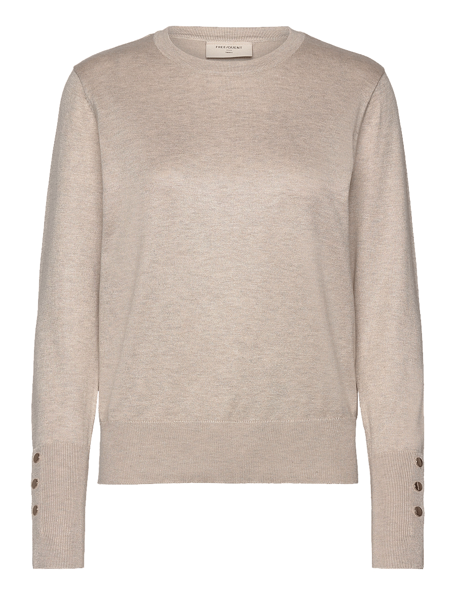 FREE/QUENT - FQKATIE-PULLOVER - striktrøjer - moonbeam melange - 0