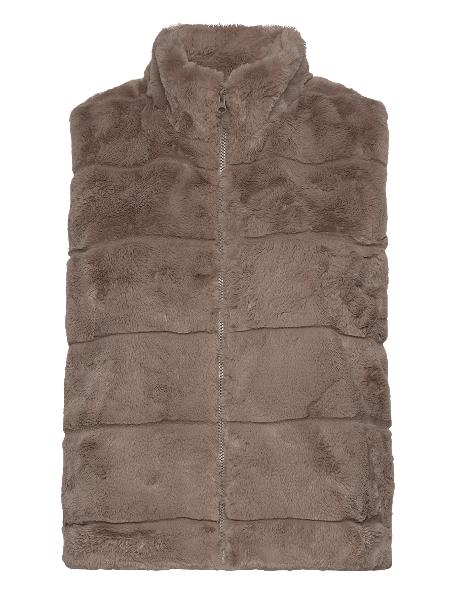 FREE/QUENT - FQFOXY-WAISTCOAT - teddy-vestid - desert taupe - 1