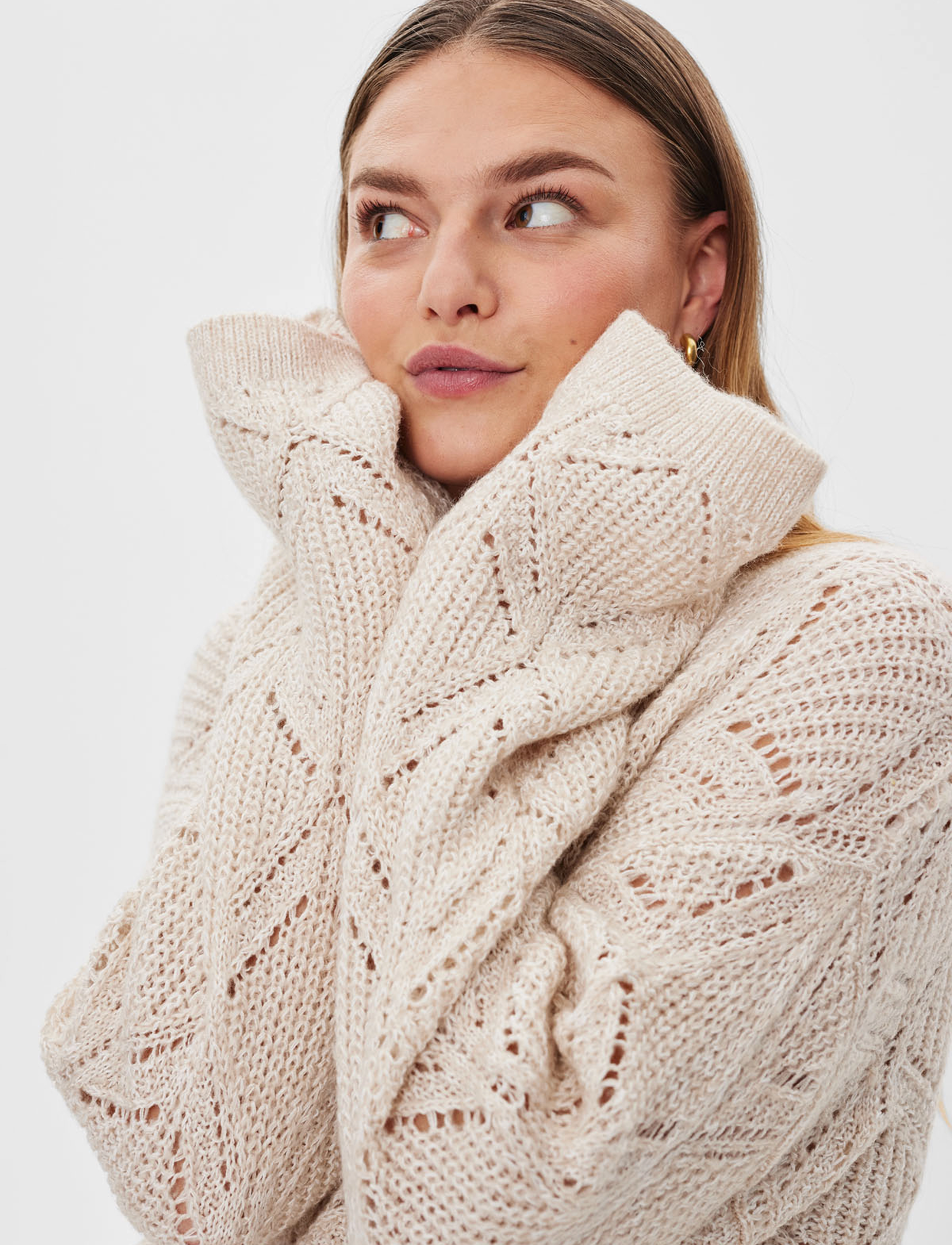 FREE/QUENT - FQJAZZ-PULLOVER - moonbeam melange - 3