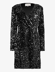 FREE/QUENT - FQEVALY-DRESS - litterkleidid - black w. silver - 0