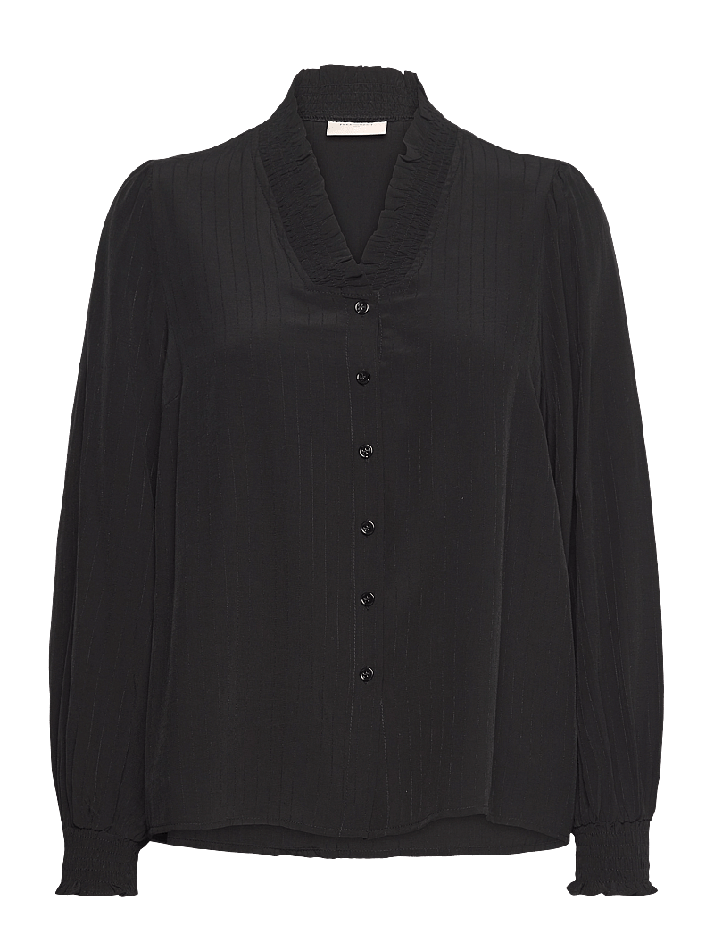 FREE/QUENT - Shirt - långärmade blusar - black - 0