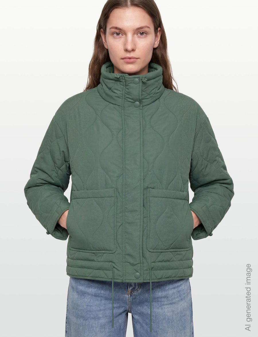 FREE/QUENT - FQBLOB-JACKET - talvejoped - dark forest - 4