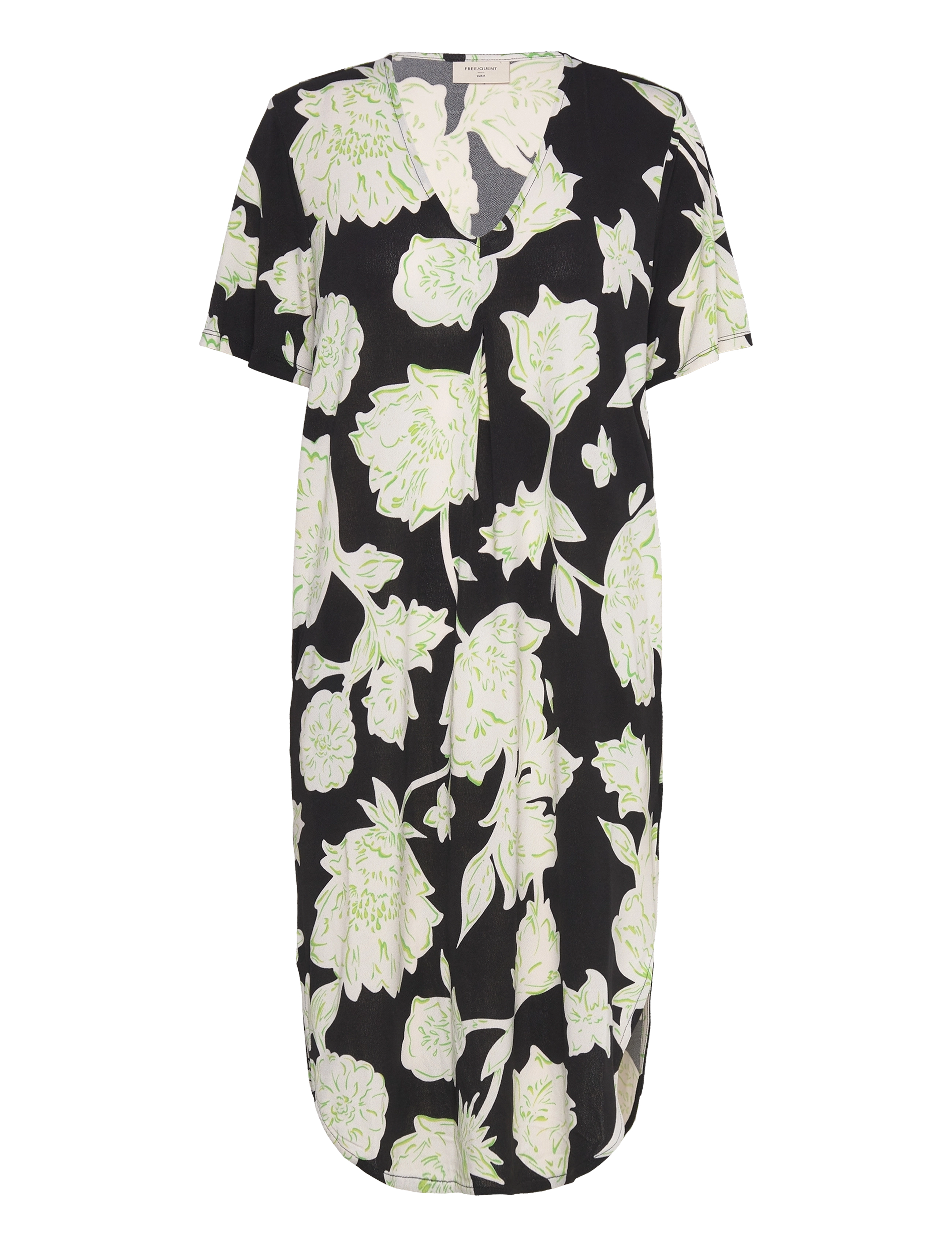FREE/QUENT - FQFLOI-DRESS - black w. bud green - 1
