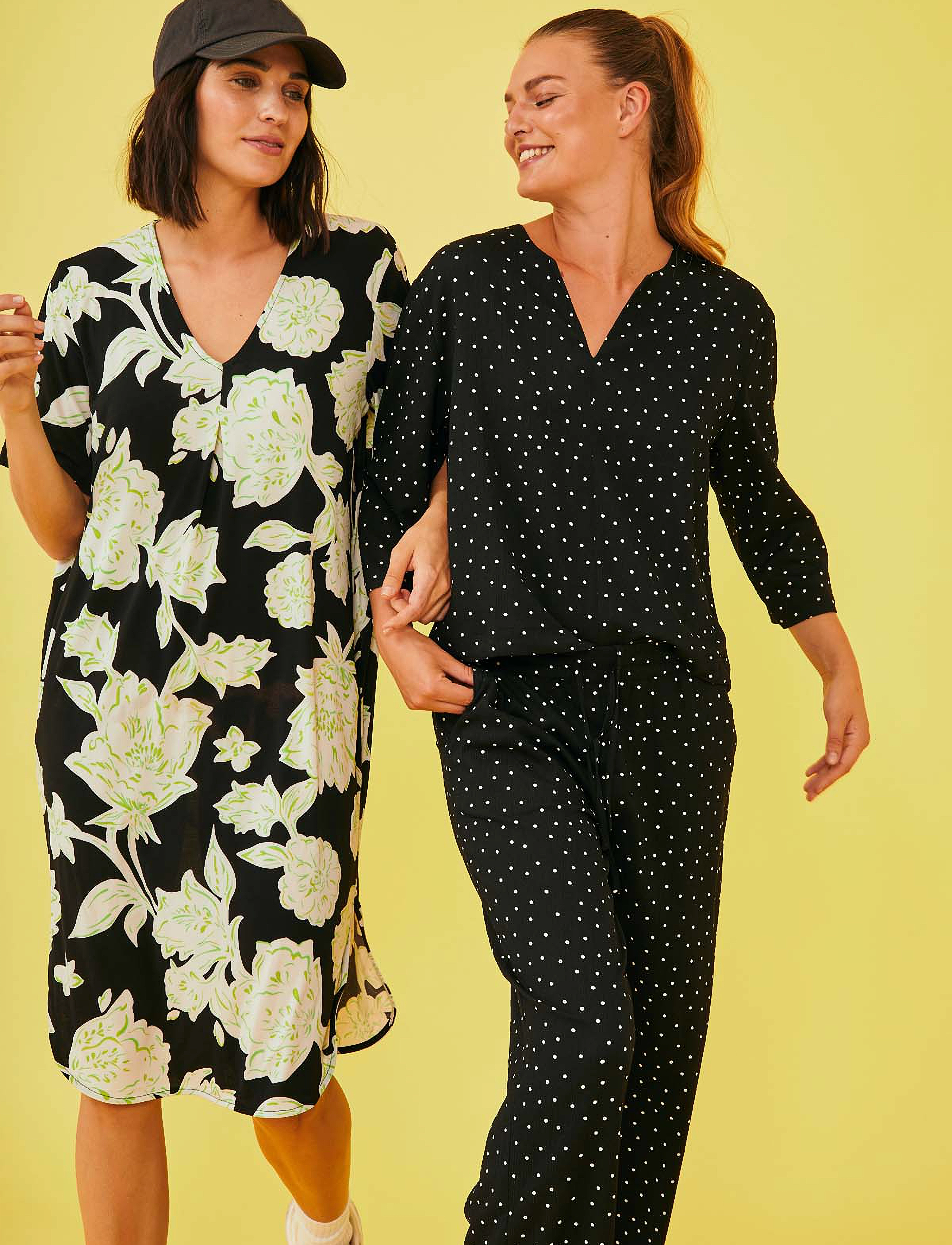 FREE/QUENT - FQFLOI-DRESS - black w. bud green - 5