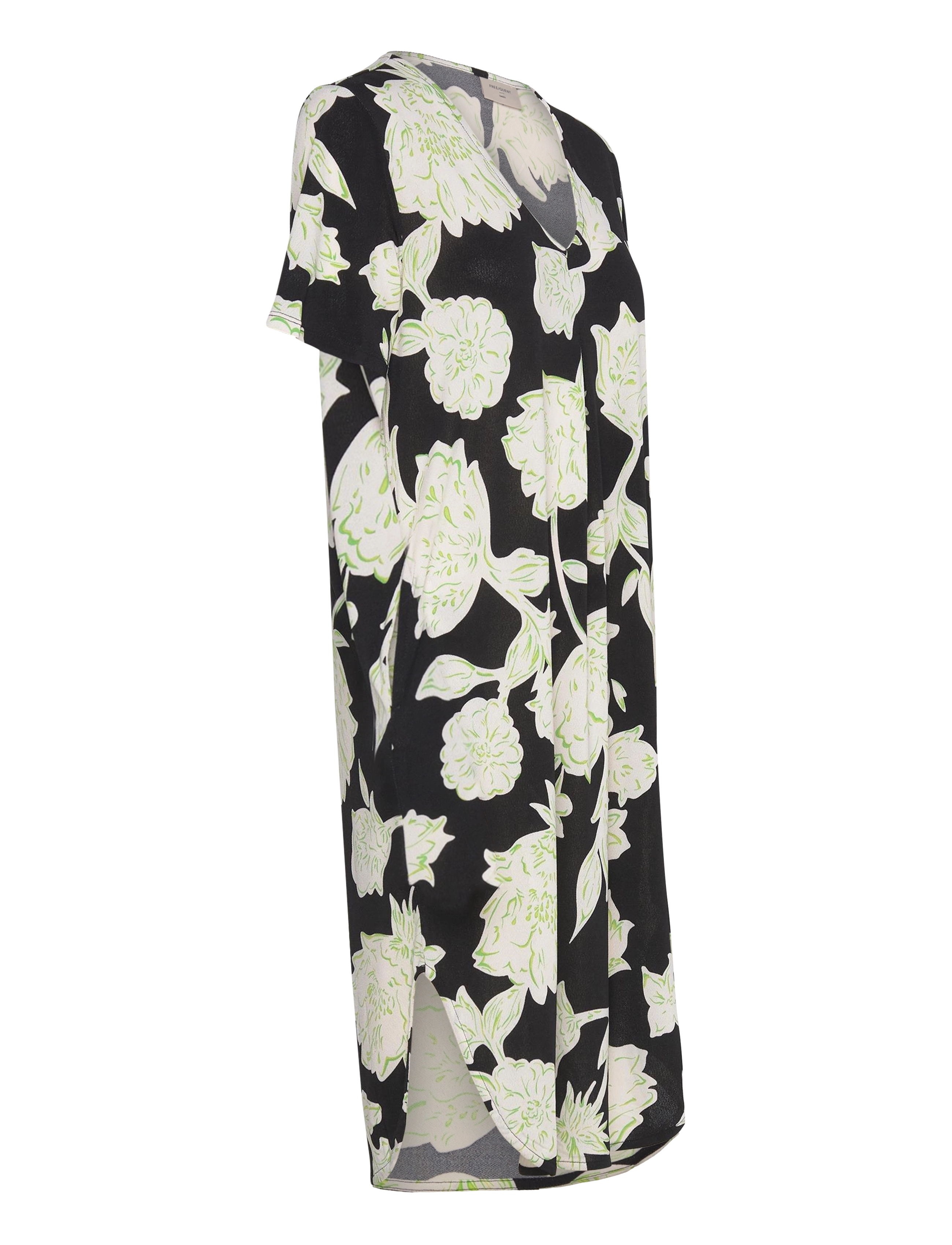 FREE/QUENT - FQFLOI-DRESS - black w. bud green - 4