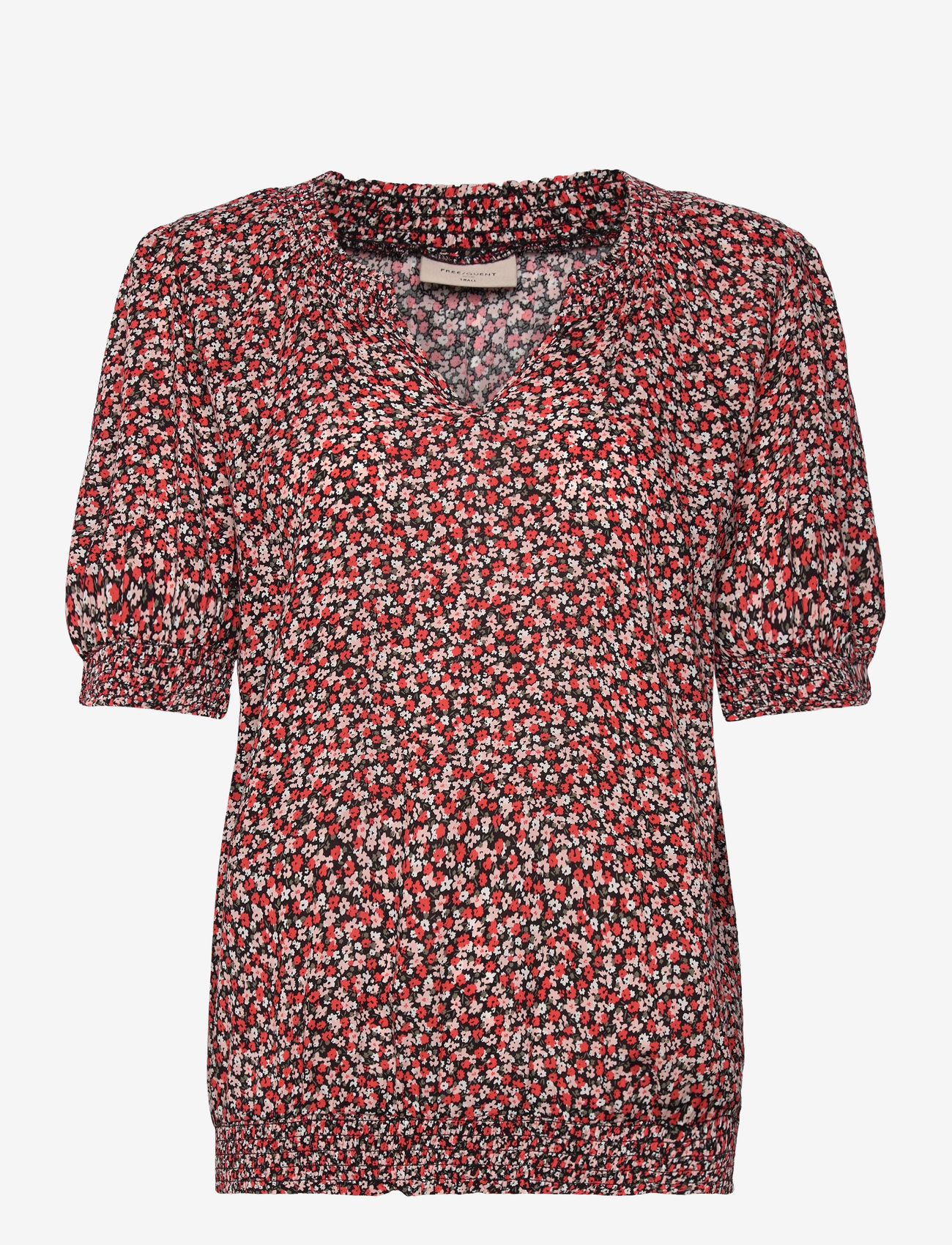 FREE/QUENT - FQADNEY-BLOUSE - herbstliche kleidung - hot coral w. black - 0