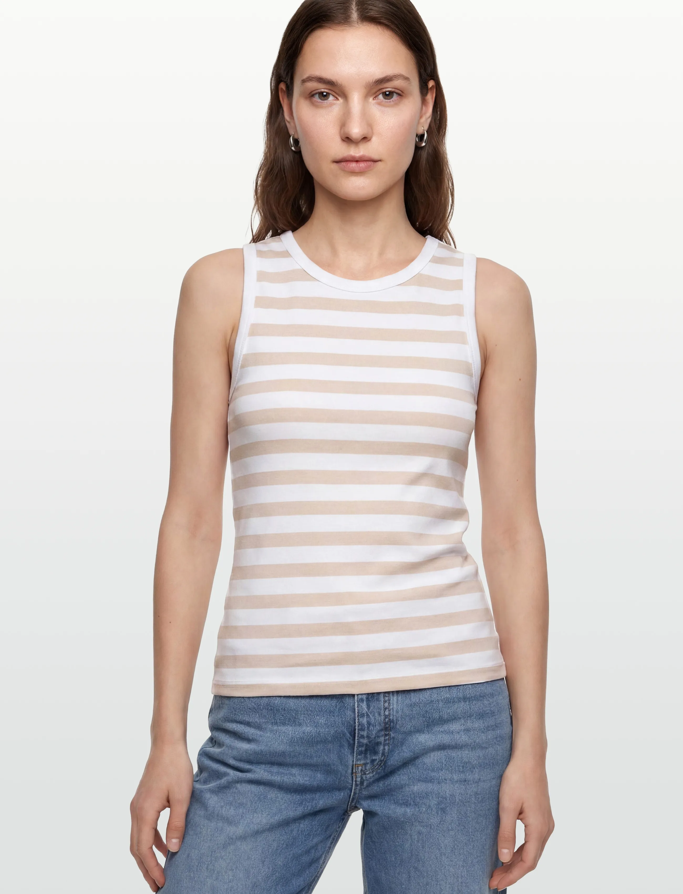 FREE/QUENT - FQEFFY-TOP - tanktops - brilliant white w. moonbeam - 3