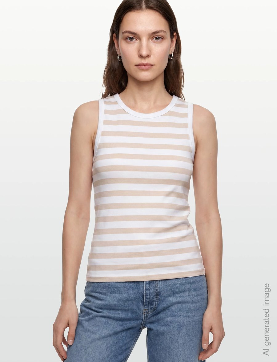 FREE/QUENT - FQEFFY-TOP - Ärmellose tops - brilliant white w. moonbeam - 3