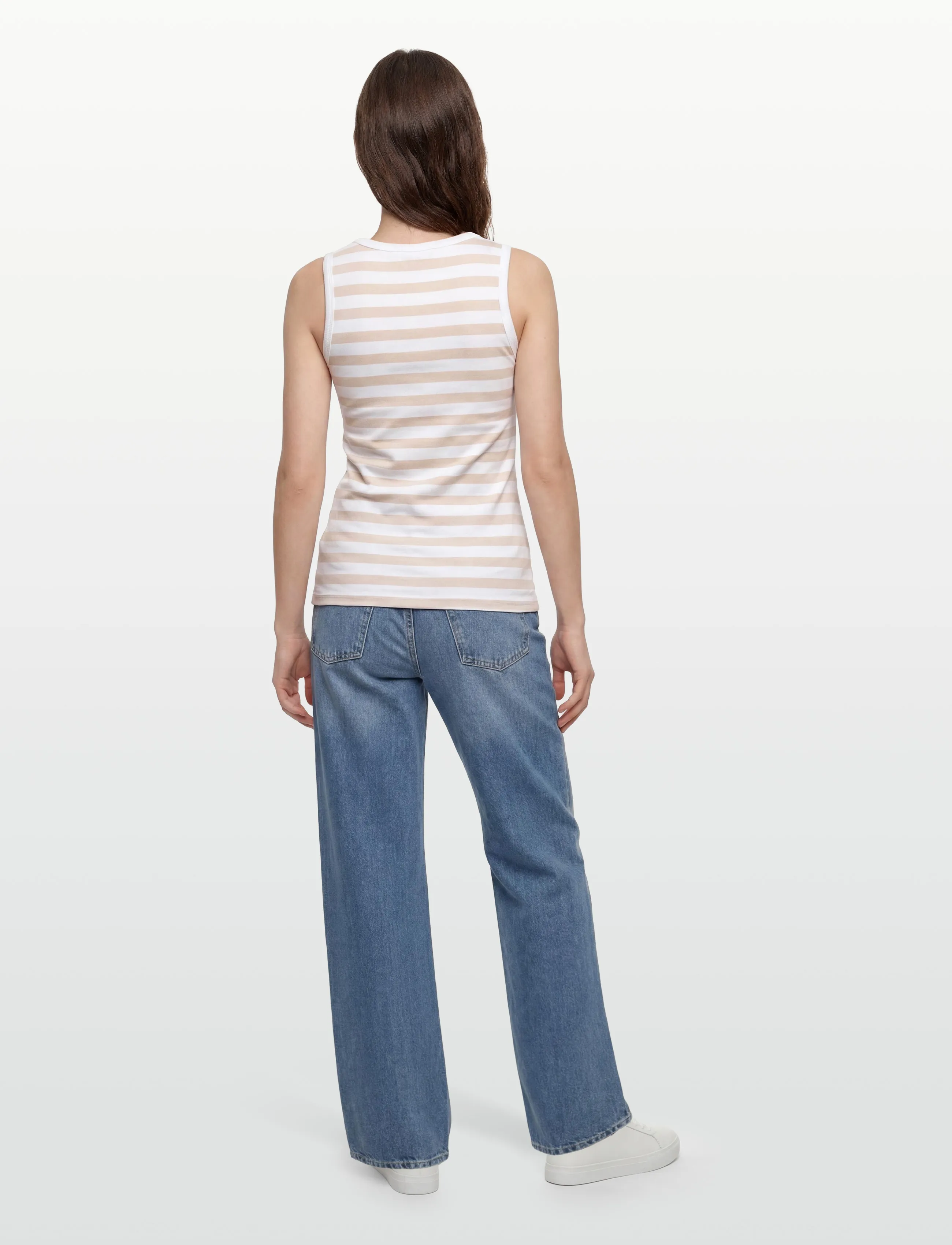 FREE/QUENT - FQEFFY-TOP - tanktops - brilliant white w. moonbeam - 4